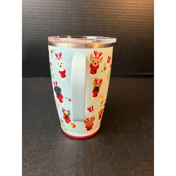 Swig Life 18oz Santa Paws Holiday Travel Mug 15 Dogs Breeds - Picture 6 of 14